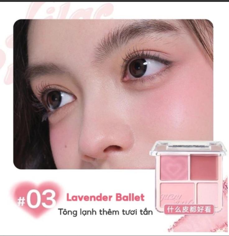 Bảng Phấn Má Hồng Bắt Sáng JUDYDOLL 4 Ô Tông Lì Đa Năng Mềm Mịn Trang Điểm Tự Nhiên Lâu Trôi
