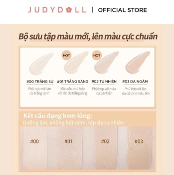 Kem Che Khuyết Điểm JUDYDOLL Che Phủ Siêu Nhẹ Giúp Hiệu Chỉnh Màu Da Triệt Sắc Kiềm Dầu Lâu Trôi Chống Thấm 24h