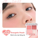 Bảng Phấn Má Hồng Bắt Sáng JUDYDOLL 4 Ô Tông Lì Đa Năng Mềm Mịn Trang Điểm Tự Nhiên Lâu Trôi