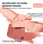 Bảng Phấn Má Hồng Bắt Sáng JUDYDOLL 4 Ô Tông Lì Đa Năng Mềm Mịn Trang Điểm Tự Nhiên Lâu Trôi